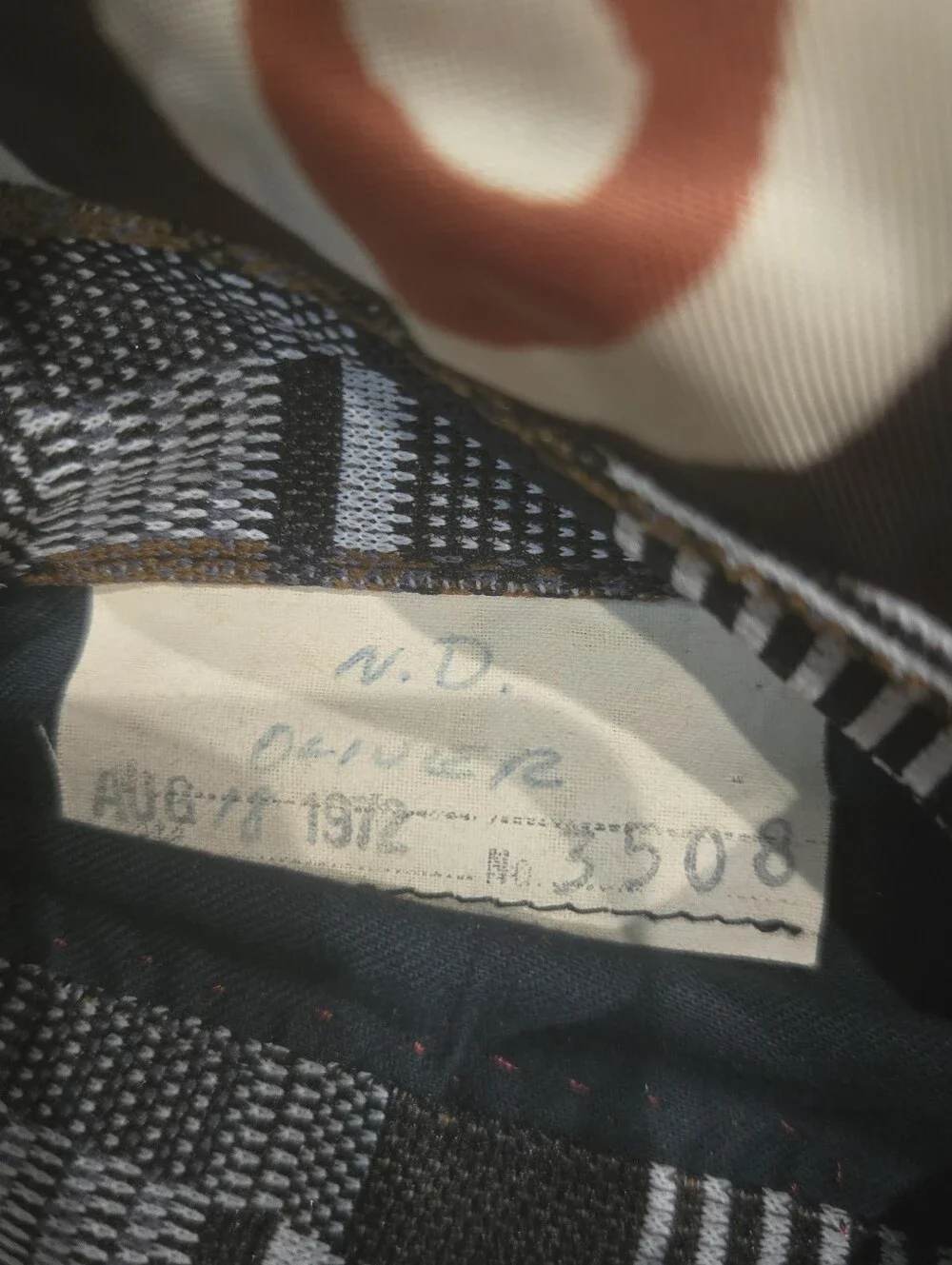 Vtg 1972 Bespoke Nat Diamond Blazer 42 L? Psychedelic Mod Lining Pattern Jacket
